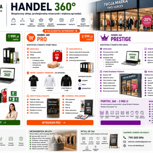 HANDEL 360 - pakiety dla sklepów i punktów handlowych HANDEL 360 - pakiety dla sklepów i punktów handlowych