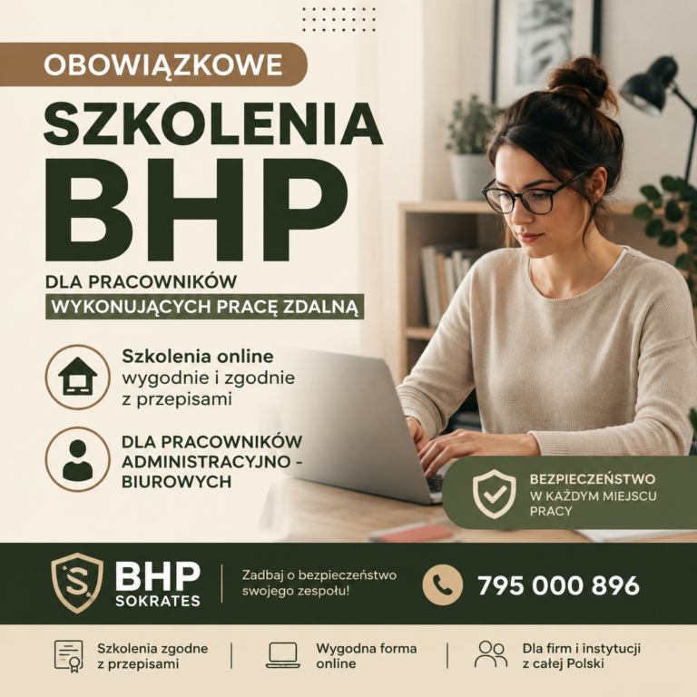 Szkolenia BHP pracowników administracyjno-biurowych wykonujących pracę zdalną 1 bf95bdd1 2f63 473f 97f1 3d748d961b00